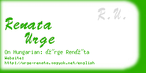 renata urge business card